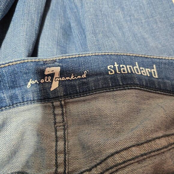 7 For All Mankind Vintage Y2K Standard Straight Leg Jeans - Picture 3 of 5